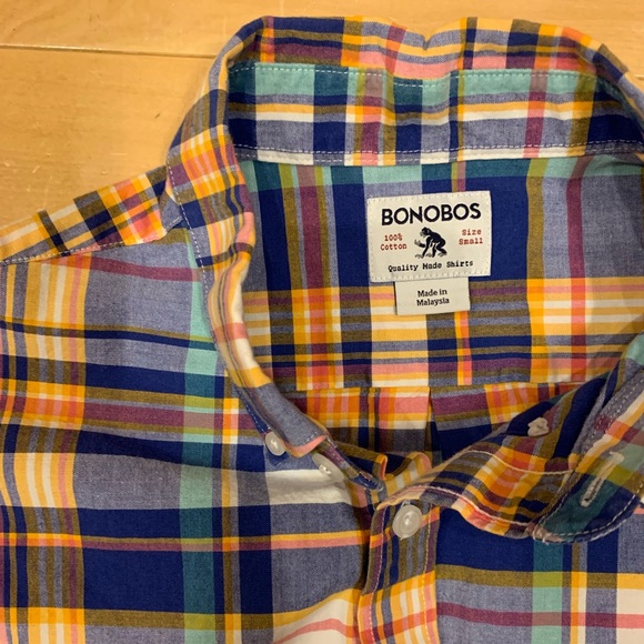 Bonobos multi-color check button down - Picture 4 of 6